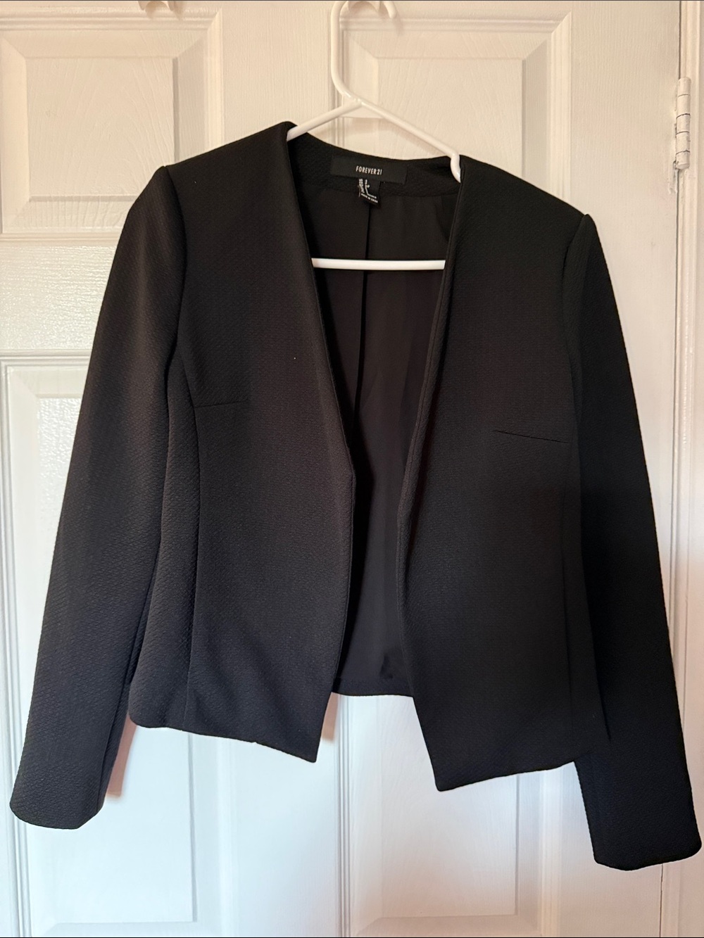 Forever 21 Black Women's Open-Front Blazer Jacket